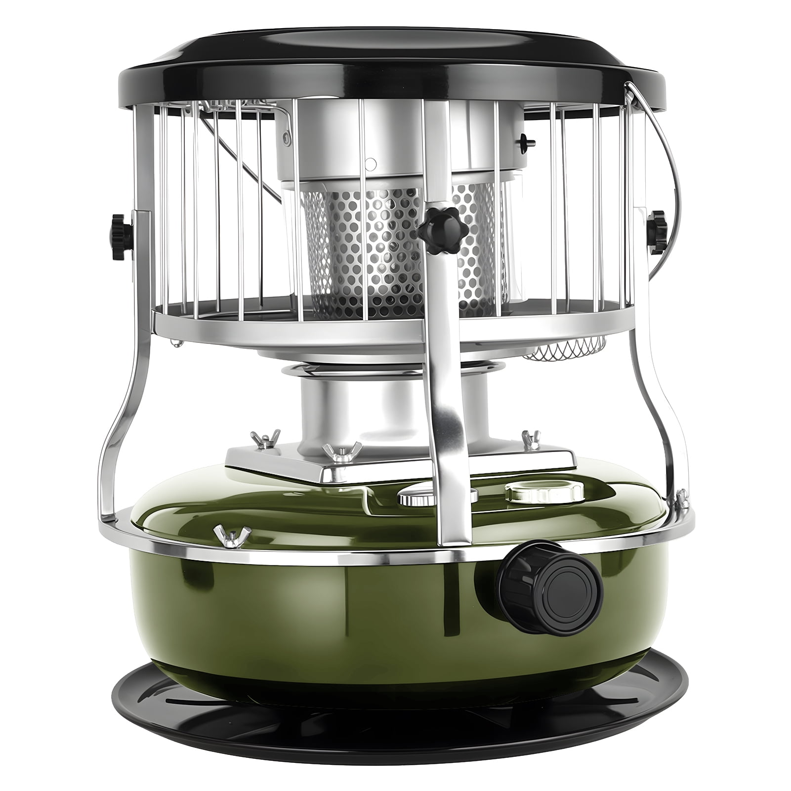 2-in-1 Kerosene Heater & Stove 9000 BTU, Portable Non-Electric Indoor/Outdoor Radiant Heater for Camping, Cooking, Emergency Heat