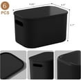 thumbnail image 3 of dxynlzq 8 Pack White Storage Bins with  Stackable Storage Container for Organizing  Storage Boxes with Handle for Shelves  Cube Storage Bin for Craft  Snacks  9.85x6.9x5.7 inch, 3 of 10