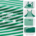 thumbnail image 4 of Women's Summer Striped Athletic Tennis Mini Dress Sleeveless Built-in Shorts Workout Vacation Sundress, 4 of 7