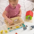 KidKraft Noah's Ark Shape Shorter with 17 Wooden Pieces, Toddler and