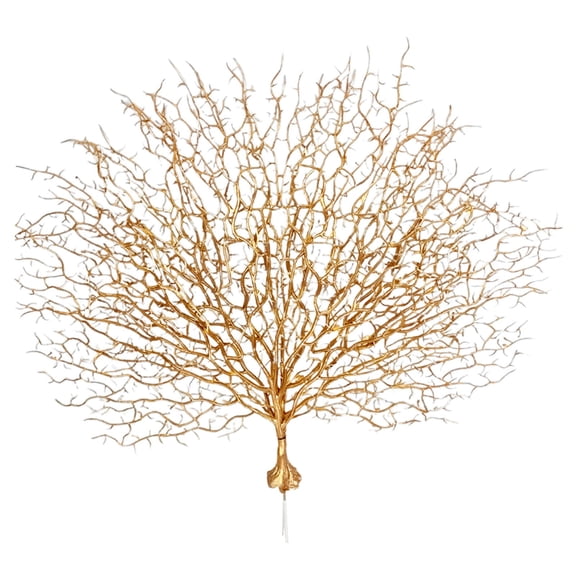 Artificial Coral Decor Twig, Cosmug Coral Twig Spray, Vase Fill Supply, for Flower Wall Layout, Table Styling and Wedding Decor, Gold