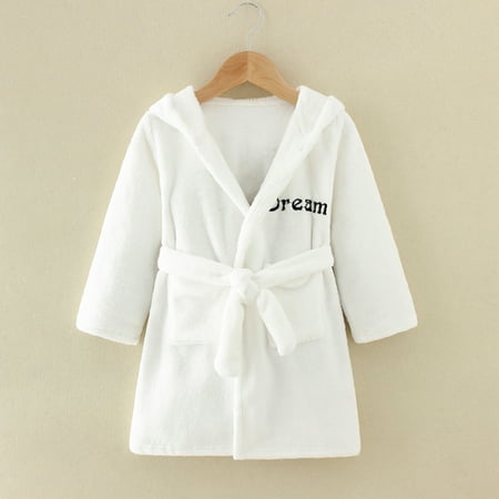 

Juebong Kids Boys Girls Coats Savings Toddler Baby Boys Girls Hooded Thick Warm Flannel Bathrobe Night-robe Pajamas