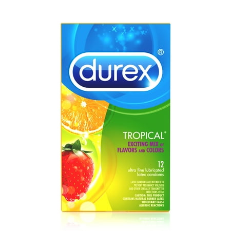 Durex Tropical Ultra Fine Lubricated Latex Condoms - 12 ct