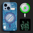 thumbnail image 2 of Compatible with iPhone 15 Luminous Case Glow in The Darkness Noctiluncent Fluorescent Case with Wireless Charging for Women Men Slim Soft Bumper Protector Shockproof Phone Cover, Blue, 2 of 13