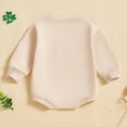 thumbnail image 4 of Otqutp New Born Baby St Patricks Day Romper Onesie Long Sleeve Crewneck Sweatshirt Boys Cute Easter Jumpsuit Girls Boys Bodysuit, 4 of 9