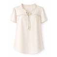 thumbnail image 1 of Blusa George para Mujer, Manga Corta Blanco Talla Eeg, 1 of 4