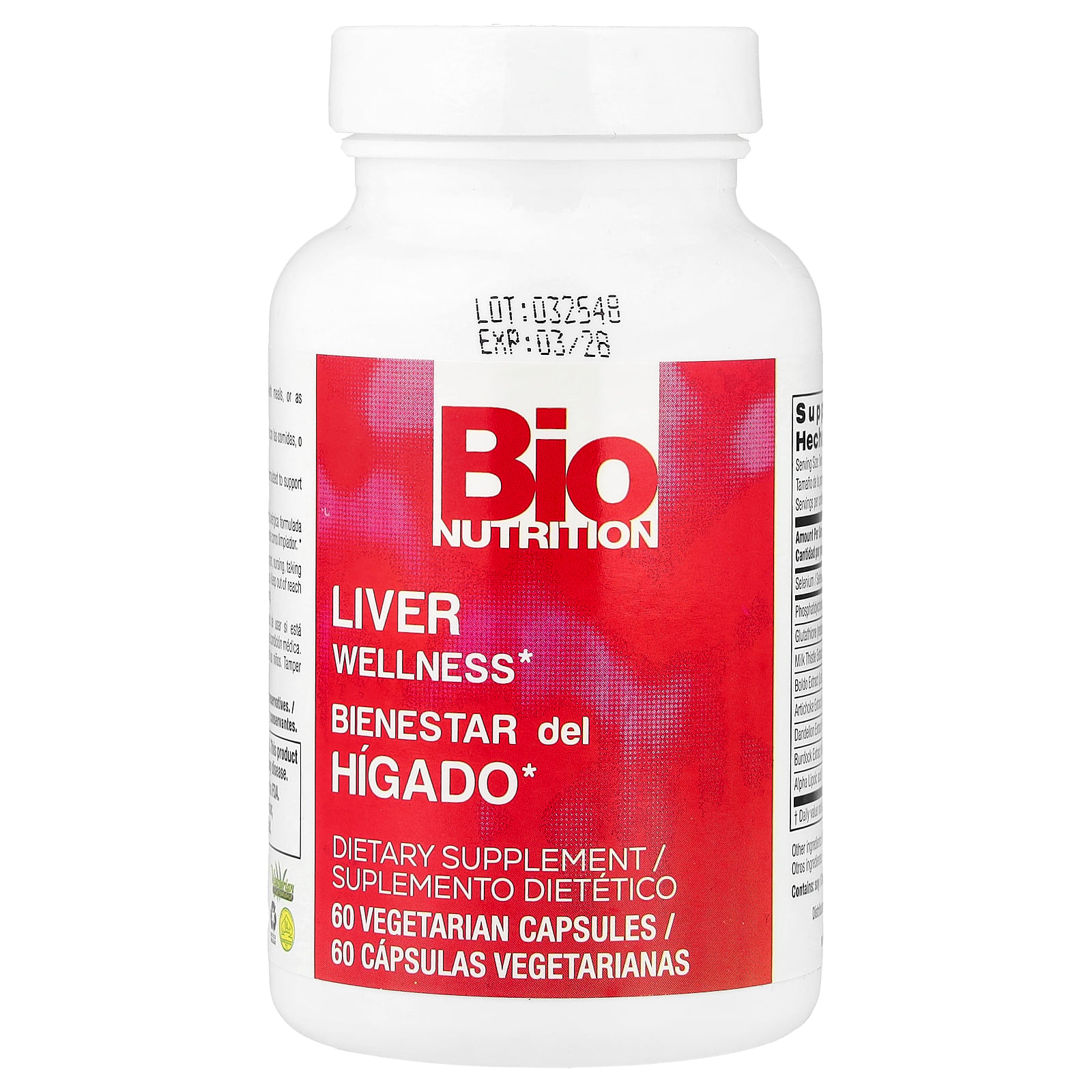 Bio Nutrition - Liver Wellness - 60 Vegetarian Capsules