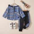 thumbnail image 2 of Zshosam Baby Boys Outfits Boys Sweatsuits Two Pieces Pants Set Printed Hoodies Sweatshirt and Sweatpants Set Outfit Sets for Boy Size 6T 7T,(Blue 6-7 Years), 2 of 6