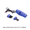 thumbnail image 4 of Matsuzay Mini teclado USB Herramienta de limpieza Juego de cepillos de mano con luz Ajustable Vacío Eliminador de polvo Oficina para computadora Suministros de limpieza para el hogar Azul Matsuzay HA025590-02, 4 of 6