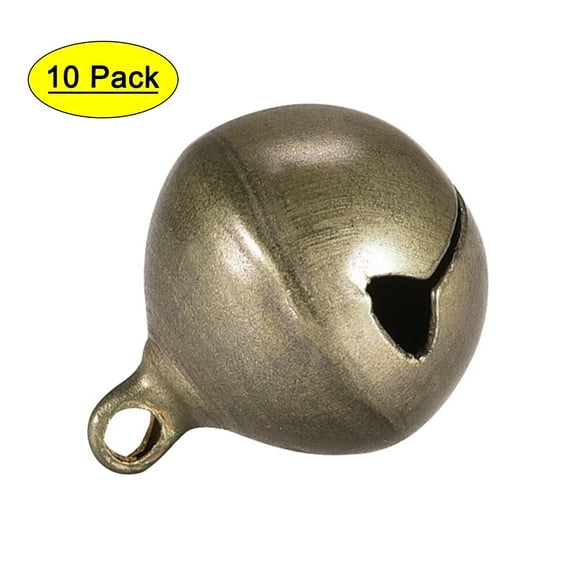 Unique Bargains DIY Small Bells, 0.79 Inch 10pcs, Craft Copper Bells for Christmas Festival Party Home, Bronze