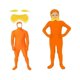 thumbnail image 5 of Orange Theme Costume Set For 01-06 Models Adult Size Including Fake Beard Eyebrows And Jumpsuit, 5 of 5