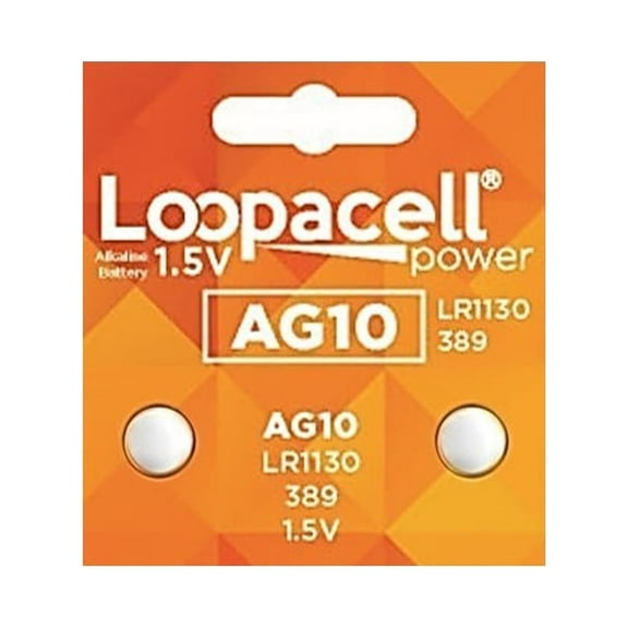 2 Pack AG10 189 389 LR54 LR1130 Alkaline Button Cell Battery