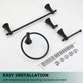 thumbnail image 5 of PARLOS 4 - Piece Bathroom Hardware Set,Matte Black, 5 of 7