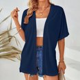 thumbnail image 1 of Top de ganchillo básico para mujer cárdigan informal de ajuste holgado traje de vacaciones de algodón informal FLhrweasw Para estrenar, 1 of 7