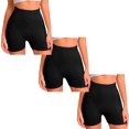 thumbnail image 1 of Paquete de 3 Short Licra Mujer, Cintura Alta, Unitalla, Pantalones Cortos, Deportivo, Boxer, Entrenamiento, Biker, 1 of 8