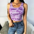 thumbnail image 2 of Aayomet Womens Tops Women's Summer V Neck Sleeveless Blouse Casual Guipure Lace Chiffon Tank Tops,Purple S, 2 of 4