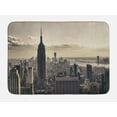 thumbnail image 1 of New York Bath Mat, Aerial View of NYC in Winter American Architecture Historical Popular Metropolis, Non-Slip Plush Mat Bathroom Kitchen Laundry Room Decor, 29.5 X 17.5 Inches, Beige Grey, Ambesonne, 1 of 2