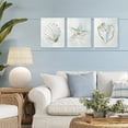 thumbnail image 2 of Stupell Industries Muted Sea Life Serenity 3 Piece Canvas Wall Art Set design by Hannah Dawson, 14 x 11, 2 of 7