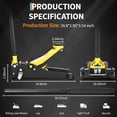 thumbnail image 2 of PYY 3 Ton (6,000 lb) Hydraulic Floor Jack - Low Profile Dual Piston Quick Lift - Heavy Duty Steel, Trolley Design - 2.95-15.35 in Lifting Range - For Car, SUV, Truck - Yellow + Black, 2 of 7