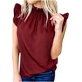 thumbnail image 1 of Birdeem Woamn Summer Solid Color Minimalist Leisure Sleeveless Blouse, 1 of 5
