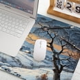 thumbnail image 5 of Large Gaming Mouse Pad, Landscape Painting Desk Pad, Laptop PU Mouse Pad, Waterproof Anti-Slip Desk Pad, Home Decoration Office Accessories (31.5x15.7in,Winter Snow), 5 of 6