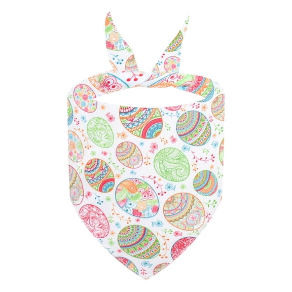 Gytml Easter Dog Bandanas Cute Bunny Egg Print Pet Triangle Scarves, Soft Cotton Reversible Bandanas For Small Medium Dogs Cats, Easter Party Photo Props C-30cm