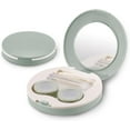 thumbnail image 1 of 2 Pack Travel Contact Lens Case Kit, Portable Eye Contact Case with Mirror, Remover Tool, Tweezers & Solution Bottle, Lens Holder Box Container Storage for Outdoor Daily (Green), 1 of 7