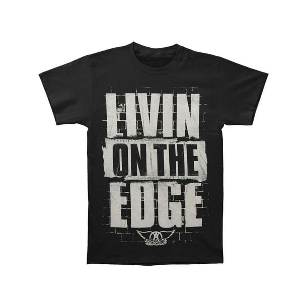 Aerosmith Aerosmith Men S Livin On The Edge Brick Wall T Shirt Black Walmart Com Walmart Com