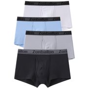 TANBOM Men's Open Front Short - Leg Bamboo Viscose Boxer Briefs Breathable Comfort Multi Pack XL