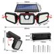 thumbnail image 1 of 74L-ED Solar 3 Heads Rotatable Split Lamp Motion Sensor Wall Lamp Outdoor Garden Waterproof Night Light, 1 of 5
