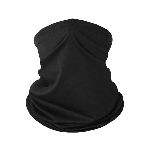Solid Summer Neck Gaiter for Unisex Sun Protection Ice Silk Cooling Face Mask Neck Scarf Thin Breathable Bandana for Cycling Fishing 1 PC Black One Size
