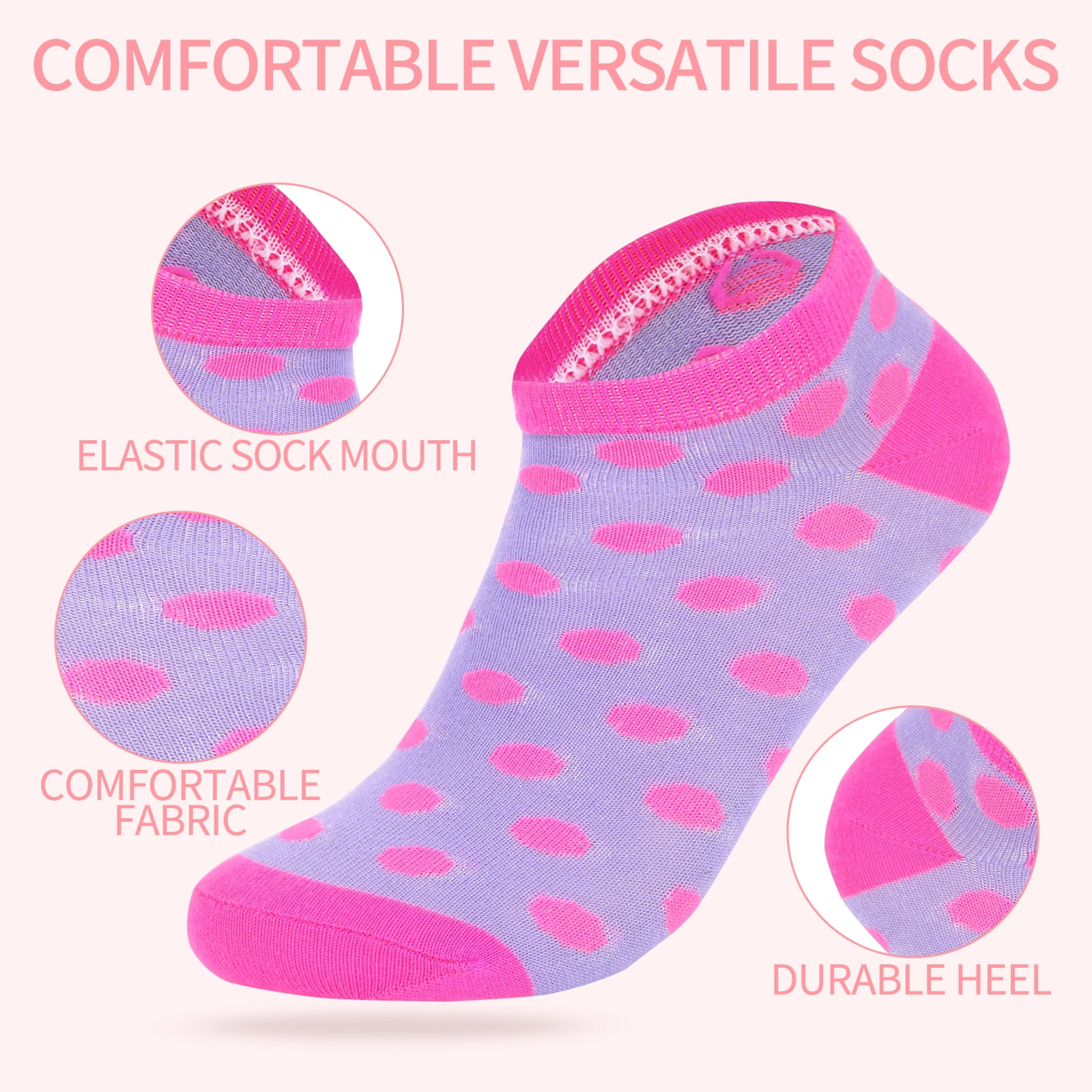 Usavemo 100 Pairs Womens Various Low Cut Ankle Socks Sample Socks Bulk Pack Value Socks for Women Size 6-11