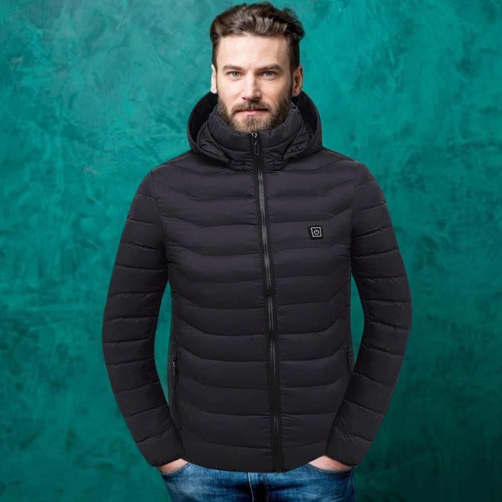 Tuscom Heated Jackets for Women and Men, Winter Jackets for Men with 3 Heating Levels, 4 Heating Zones, USB Electric Heated Jacket Winter Coats for Skiing Fishing Hiking