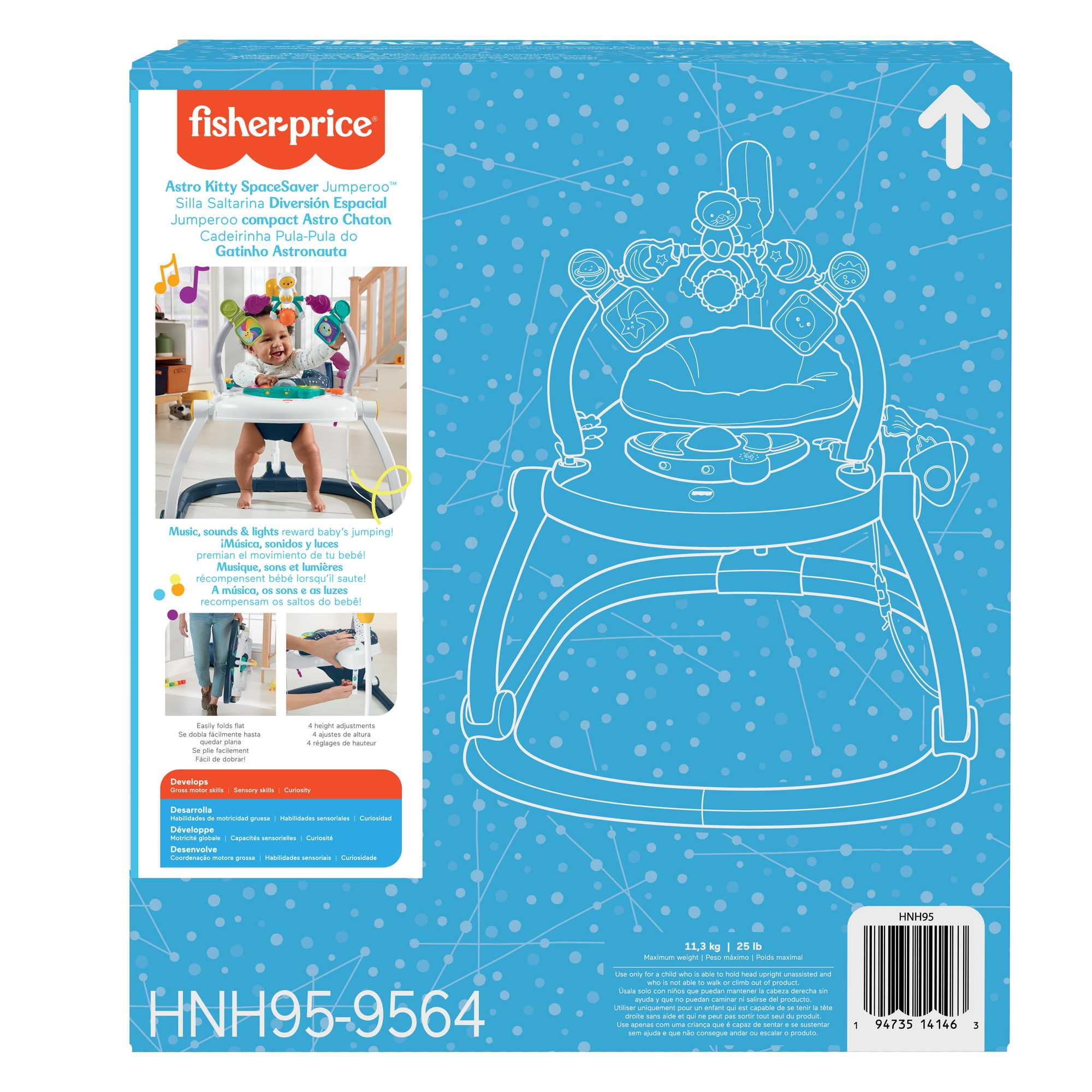 Fisher-Price Baby Bouncer Activity Center Jumperoo SpaceSaver