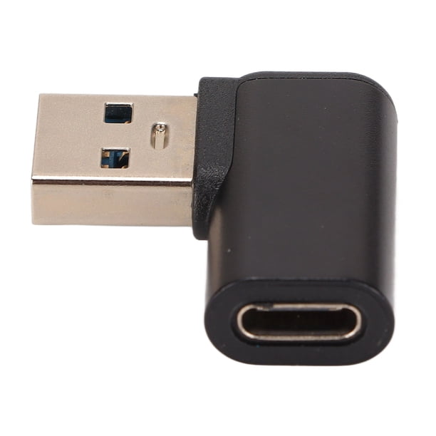 Adaptador USB 30 a USB C adaptador hembra de ángulo izquierdo USB 3A 10GBPS adaptador de terminal USB C universal para teléfonos móviles tabletas discos duros