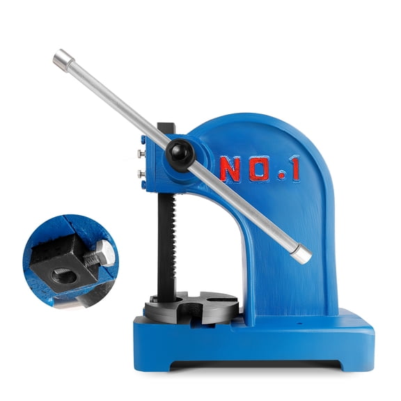 Manual Arbor Press, 1 Ton Heavy-duty Precision Hand Press, 5.5in Work Height Manual Lever Press for Bending, Flattening, Riveting