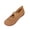 Brown_008, variant on Domuza Women's Knit Mesh Square Toe Loafers, breathable slip-on flats with ankle strap, comfy for office and daily dressy wear. Beige 10(EU-43)