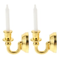 Arborister 2 Mini LED Candle Wall Sconces for 1:12 Dollhouse Decoration