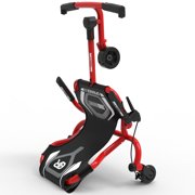 EzyRoller: Spinner - Bravo Red - Ride-On Scooter, Cambering Motion, 360 Degree Turns, Pedal Free Cart, Extendable Frame, 154lb Cap, Kids-Teens Ages 4+