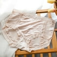 Women Panties Silk Panties Cotton Crotch Mid Waist Seamless Breathable