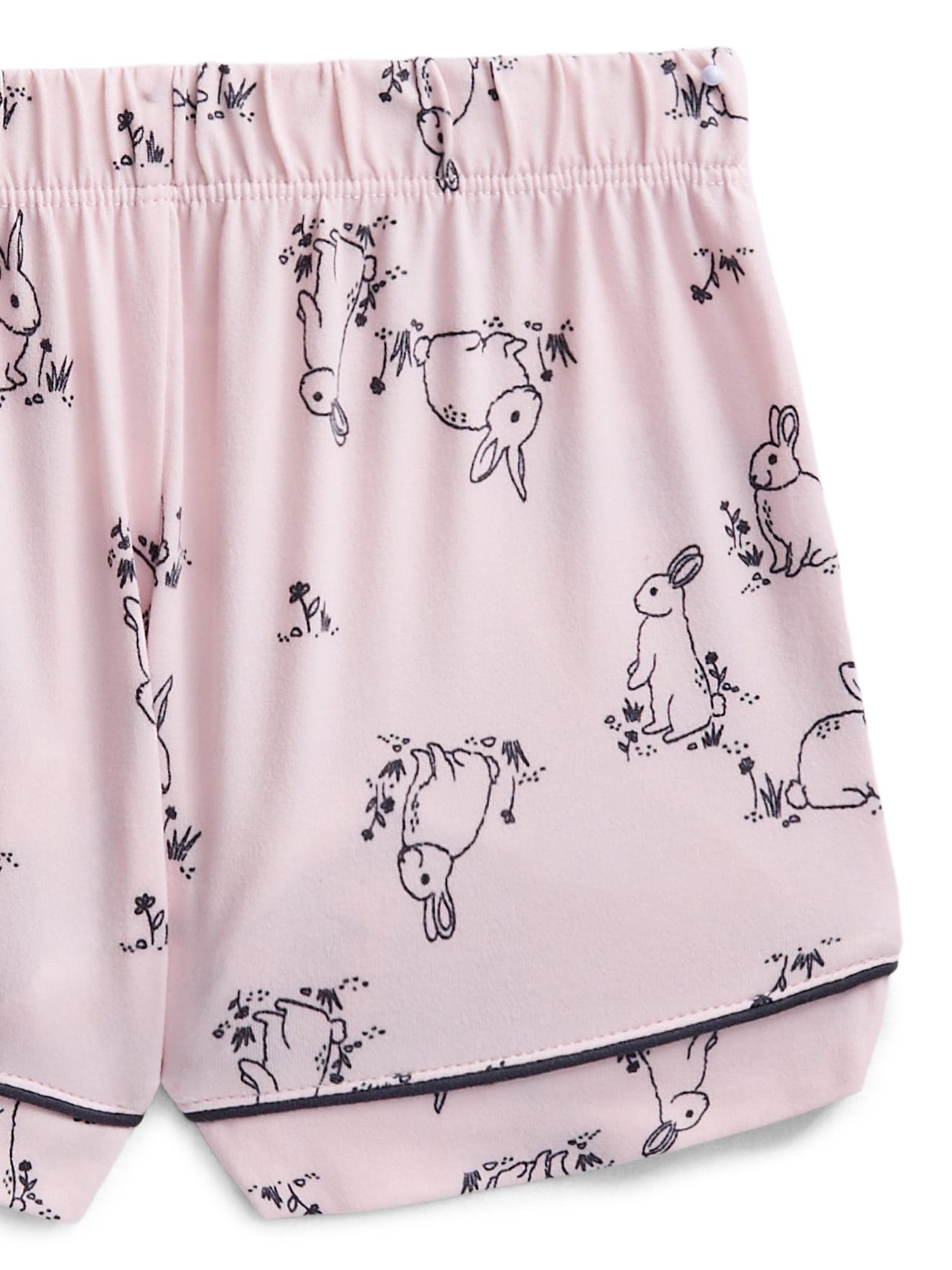 Joyspun Toddler Mommy and Me Notch Collar Top and Shorts Family Matching Pajama Set, Sizes 2T-5T