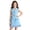 Blue, variant on Virmaxy 3-8 Years Solid Color Sleeveless Lapel Blazer Dress with Pearl Belt Summer Tulle Trim Hem Elegant Formal Dress for Casual and Party
