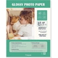 thumbnail image 1 of fafa-8.5x11 Glossy Photo Paper, 100 Sheets 52lb Inkjet, Letter, (P851110020GSY), 1 of 4
