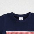 thumbnail image 4 of Kaprioy Toddler Boys Summer Clothes Toddler Baby Boy Football Outfit Rugby Embroidery Short Sleeve Tshirt With Plaid Shorts Summer Clothes, 4 of 7