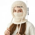 thumbnail image 2 of 3-in-1 Winter Knit Hat with Face Mask and Neck Gaiter – Fleece Lined Balaclava for Women, Windproof Warmth, Breathable Cold Weather Headgear for Outdoor Activities, 2 of 5