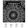 thumbnail image 5 of Black Boho Wrap Around Bed Skirts for Queen Bed 16" Drop,Bed Skirt with Adjustable Elastic Belt Dust Ruffle Bed Valance for Bedroom Hotel Retro Farmhouse Neutral Abstract Geometric Bed Frame Cover, 5 of 7