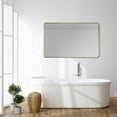 thumbnail image 4 of Nettuno 48" Rectangle Bathroom/Vanity Brushed Gold Aluminum Framed Wall Mirror, 4 of 15