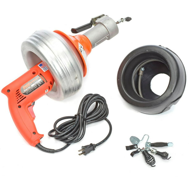 General Wire Power-Vee Drain Cleaning Machine includes 2 Cables, Cutter Set  & Case,PV-A-WC