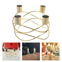 Raindrops Gold Metal Ring Candle Holder Christmas Advent Wreath Ring Iron Candlestick Taper Candle Holder For Tabletop Centerpiece Home Table Decorations