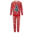 thumbnail image 2 of Pijamas navideños familiares a juego, conjunto de pijama con estampado de árbol de Navidad (camiseta y pantalón) para bebé/perro/perro/peluche)., 2 of 9